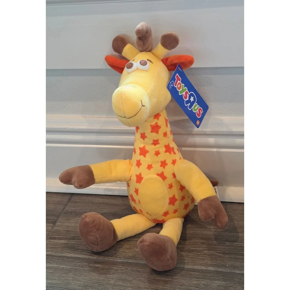 Toys R Us Geoffrey the Giraffe Plush Stuffed Animal Orange Stars Mascot NWT